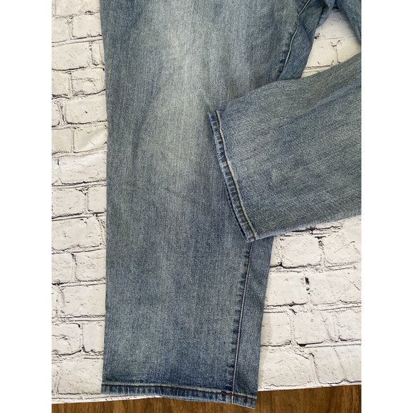 Ellos Womens Plus Size Blue Jeans Size 28‎ Tag 32 Curvy Denim High Rise Straight - Picture 5 of 16